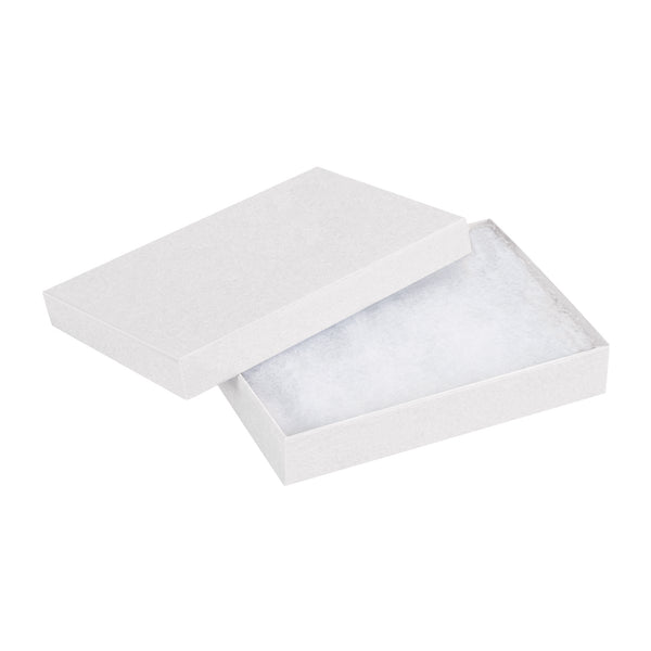 5 1/4 x 3 3/4 x 7/8" White Jewelry Boxes, Case Of 100 Case Of 100