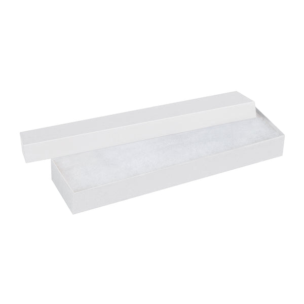 8 x 2 x 7/8" White Jewelry Boxes, Case Of 100 Case Of 100