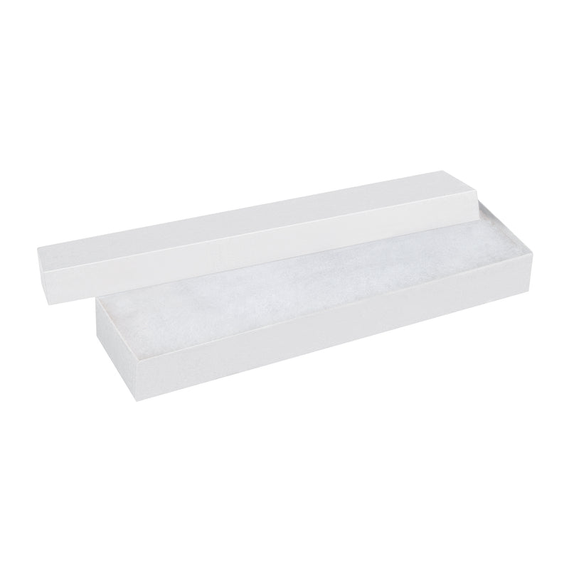 8 x 2 x 7/8" White Jewelry Boxes, Case Of 100 Case Of 100