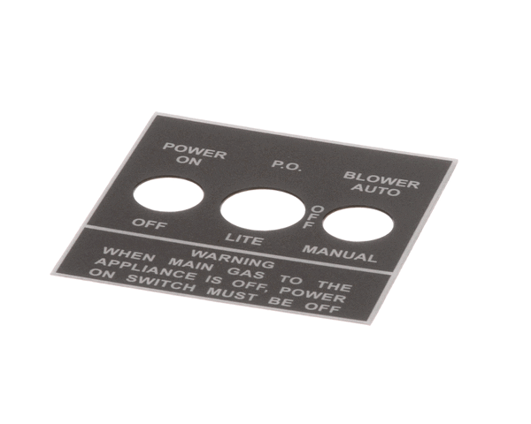 Jade 3000012008 Label, Control Switch, Jbr (W (JD3000012008) Each