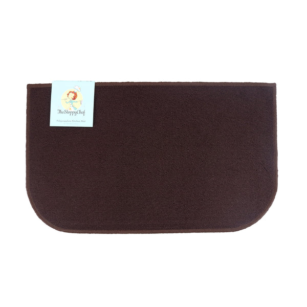 Sloppy Chef D-Shape Accent Rug 18x30 Brown (P-JKT-DSHAPE-BR) 1/EA