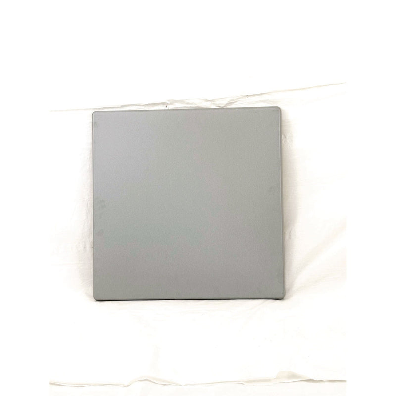 JMC Furniture Topalit Tables, Square, 32 x 32 x 44, Brushed Silver Top, Black Iron Base/Legs (JMC106P32322) Each