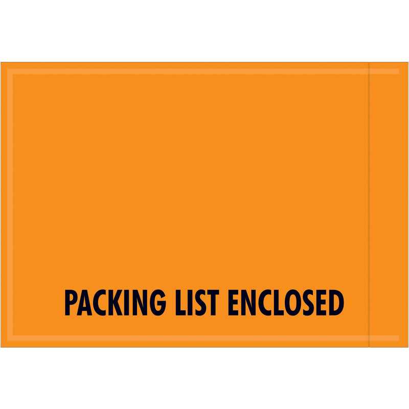 Tape Logic® Mil-Spec "Packing List Enclosed" Envelopes, 4 1/2" x 6", Orange (JMR12) Case Of 1000