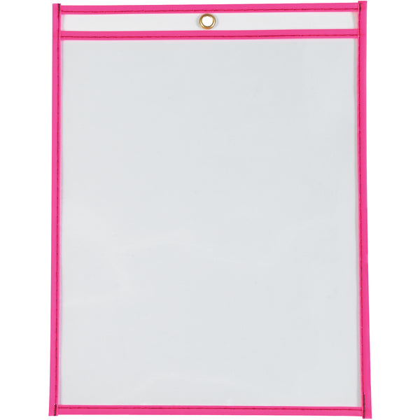 9 x 12" Neon Pink Job Ticket Holders (JTH115PK) Case Of 15