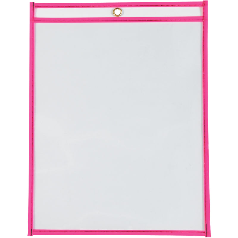 9 x 12" Neon Pink Job Ticket Holders (JTH115PK) Case Of 15