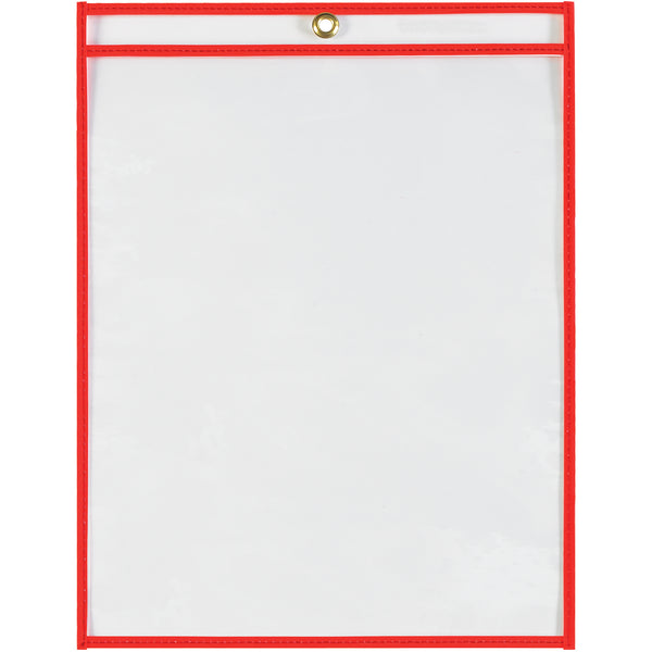 9 x 12" Neon Red Job Ticket Holders (JTH115RD) Case Of 15
