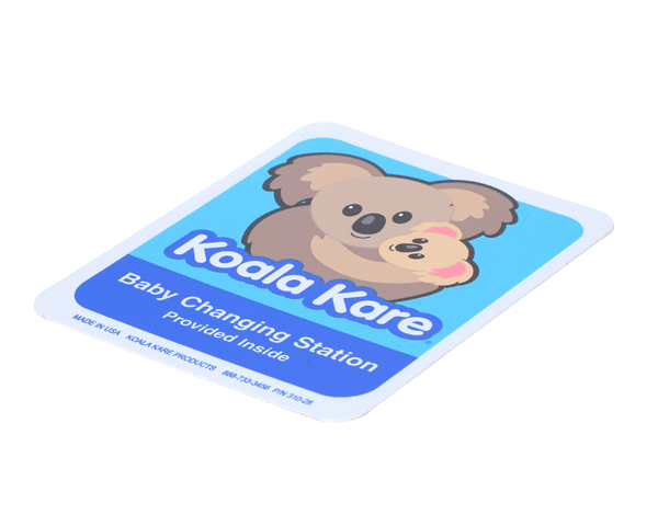 Koala 310-28 Bathroom Stall Dr Decal (KOLA310-28) Each