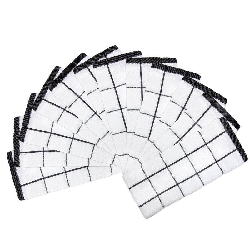 Arkwright Home Cooks Linen Kitchen Towel 15x25 Black (12/Pack) (PNP-KT-BLACK) 12/PK