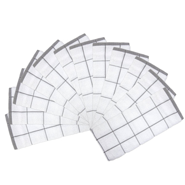 Arkwright Home Cooks Linen Kitchen Towel 15x25 Grey (12/Pack) (PNP-KT-GREY) 12/PK