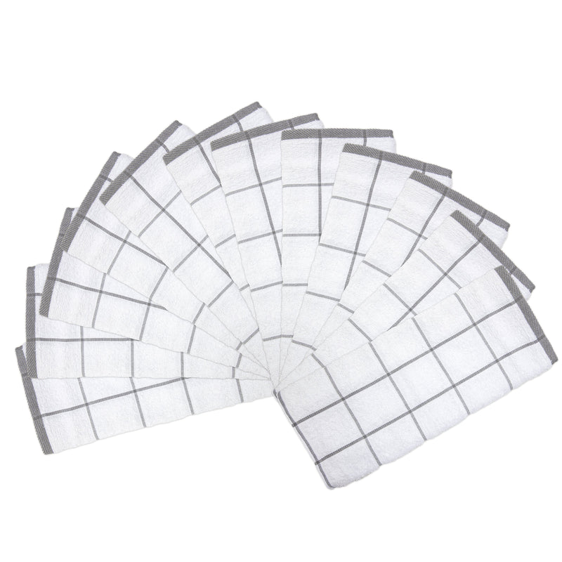 Arkwright Home Cooks Linen Kitchen Towel 15x25 Grey (12/Pack) (PNP-KT-GREY) 12/PK