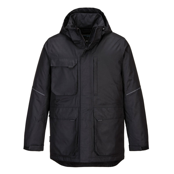 Portwest® KX3 Winter Parka Jacket, Black, Size S (KX360BKRS) Each