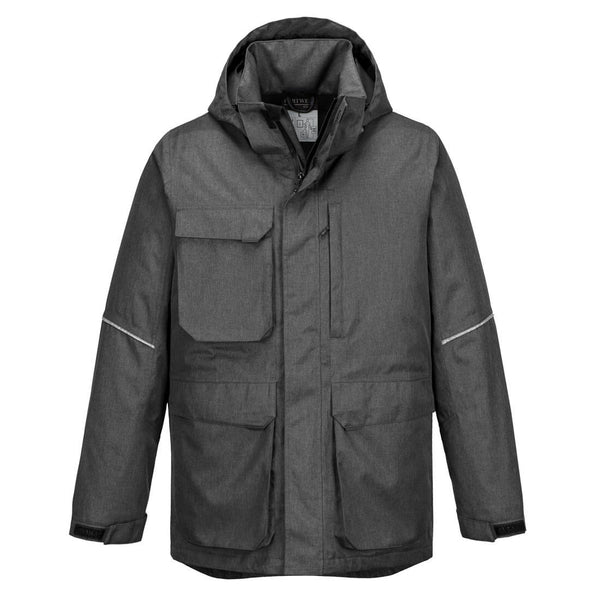 Portwest® KX3 Winter Parka Jacket, Gray Marl, Size M (KX360GMRM) Each