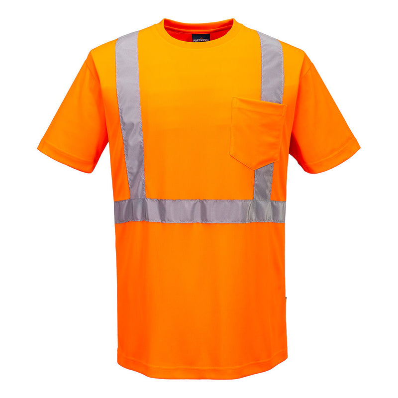 Portwest® Hi-Vis Lightweight T-Shirt S/S, Orange, Size M (L041ORRM) Each