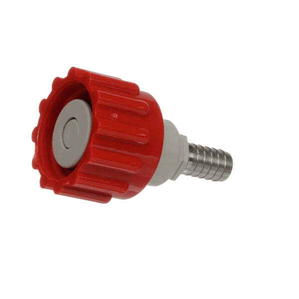 Lancer 20-1104-20 Bib Connector, Ss 3/8 Barb,Red (LAN20-1104-20) Each