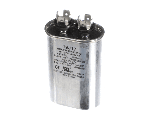 Lennox 19J17 1/C Cap, Run 10Mfd@440Vac Oval (LEN19J17) Each