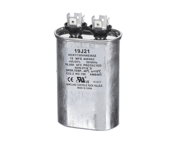 Lennox 19J21 Capacitor 15Mfd@440V Oval (LEN19J21) Each