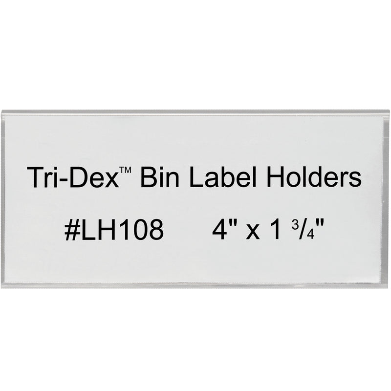 4 x 1 3/4" Tri-Dex™ Bin Label Holders (LH108) Case Of 25