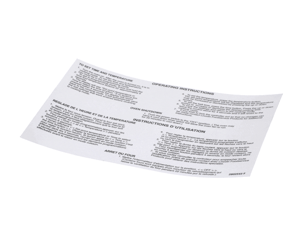 Lincoln 2802543 Label Oper 2''Gas (LIN2802543) Each