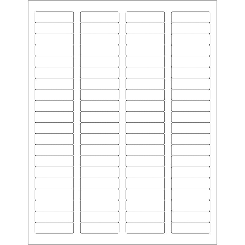 1 3/4 x 1/2" White Rectangle Laser Labels - Master Case, Case Of 80000 Case Of 80000