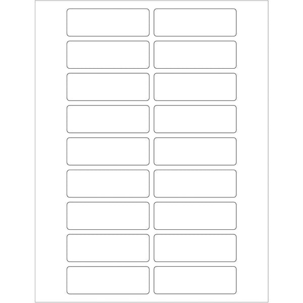 3 x 1" White Rectangle Laser Labels, Case Of 1800 Case Of 1800