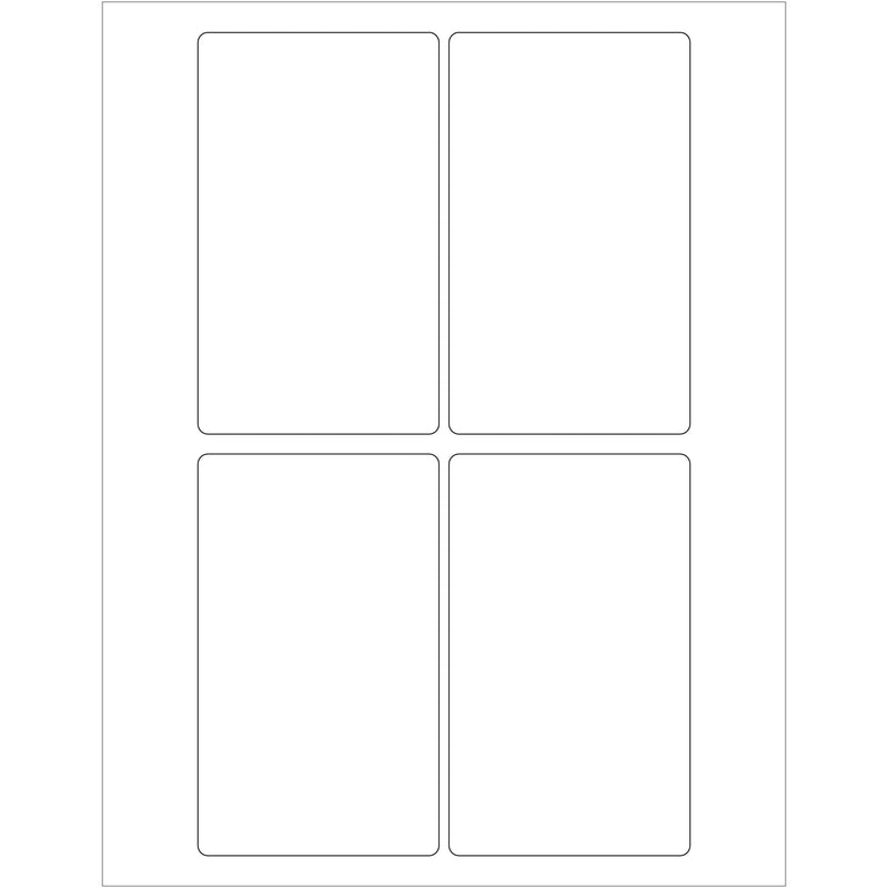 3 x 5" White Rectangle Laser Labels, Case Of 400 Case Of 400