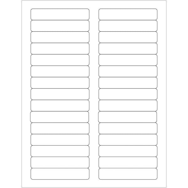 3 7/16 x 2/3" White Rectangle Laser Labels, Case Of 3000 Case Of 3000