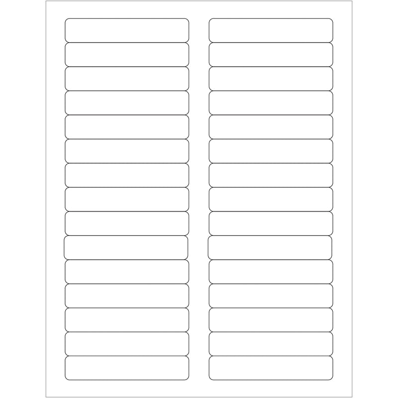 3 7/16 x 2/3" White Rectangle Laser Labels, Case Of 3000 Case Of 3000