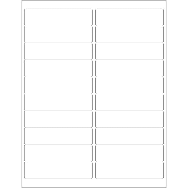 4 x 1" White Rectangle Laser Labels, Case Of 2000 Case Of 2000