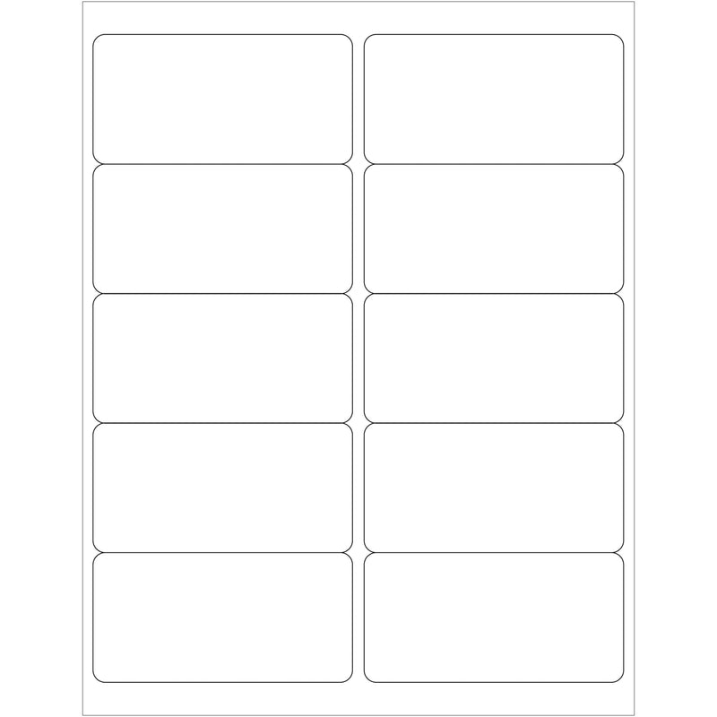 4 x 2" White Rectangle Laser Labels, Case Of 1000 Case Of 1000