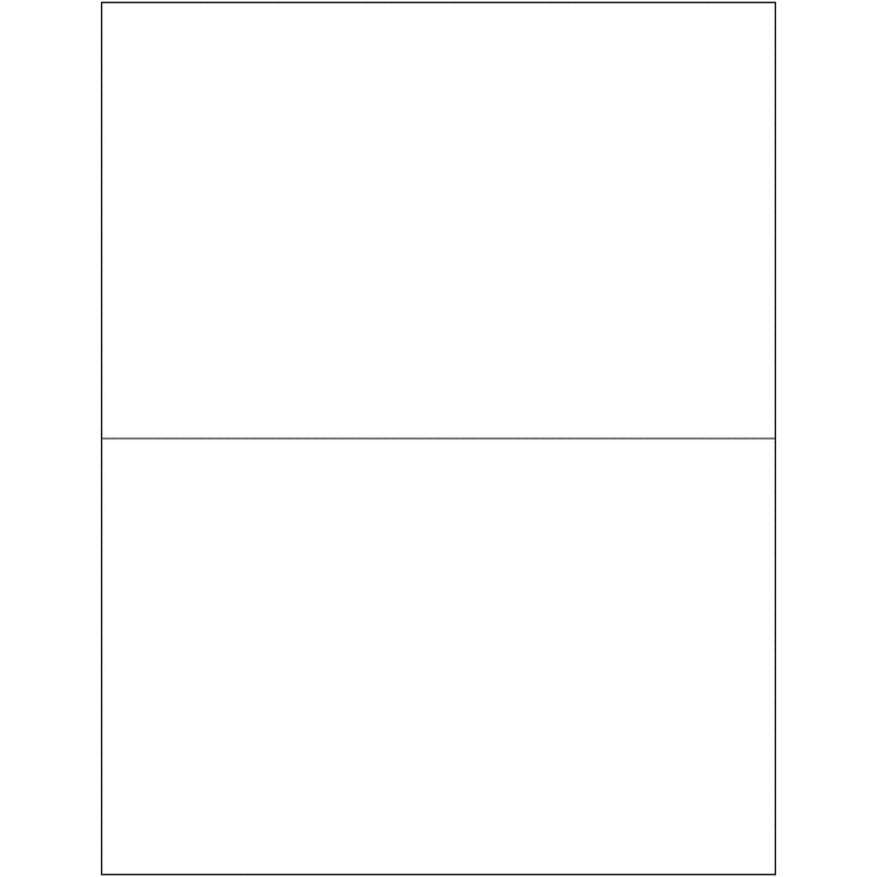 8 1/2 x 5 1/2" White Rectangle Laser Labels - Master Case, Case Of 2000 Case Of 2000