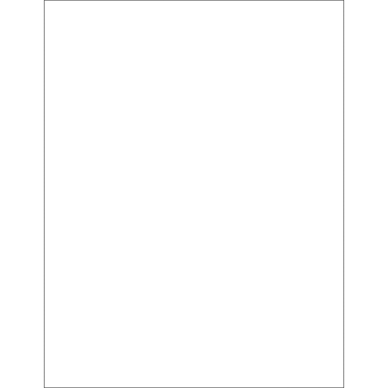 8 1/2 x 11" White Rectangle Laser Labels - Master Case, Case Of 1000 Case Of 1000