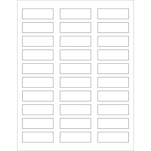 2 1/4 x 3/4" White Rectangle Laser Labels, Case Of 3000 Case Of 3000