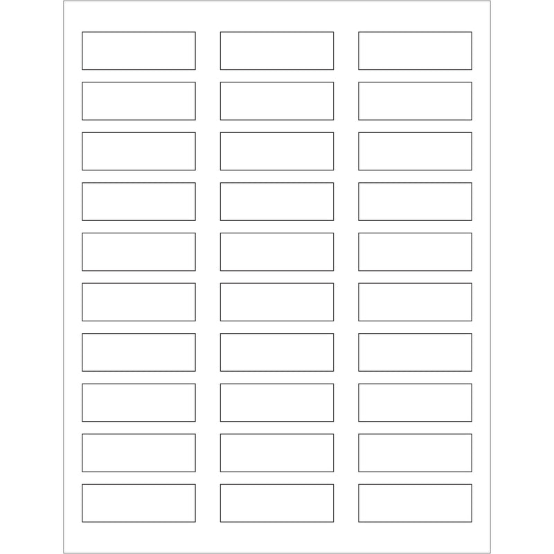 2 1/4 x 3/4" White Rectangle Laser Labels, Case Of 3000 Case Of 3000