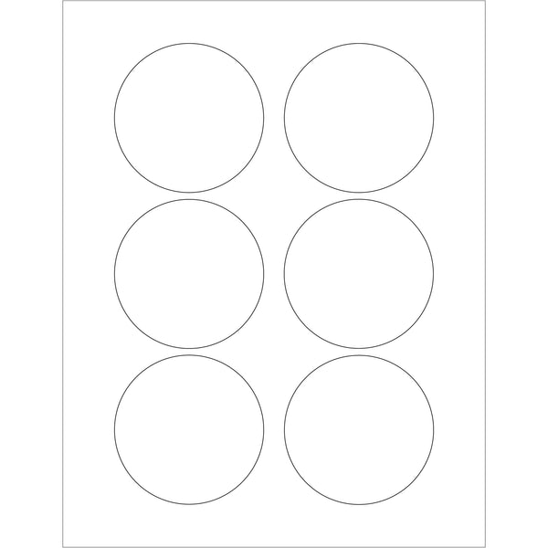 3" White Circle Laser Labels, Case Of 600 Case Of 600