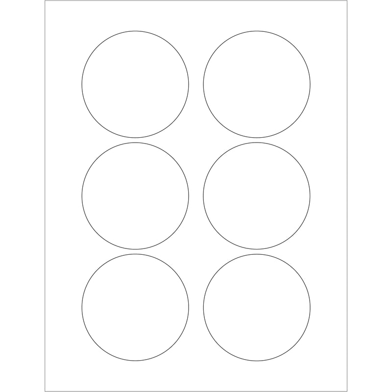 3" White Circle Laser Labels, Case Of 600 Case Of 600