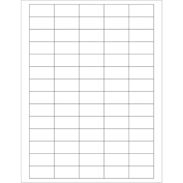 1 1/2 x 3/4" White Rectangle Laser Labels, Case Of 7000 Case Of 7000