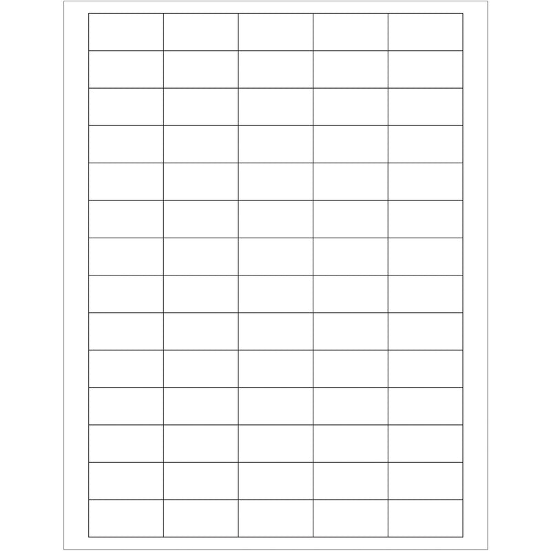 1 1/2 x 3/4" White Rectangle Laser Labels, Case Of 7000 Case Of 7000