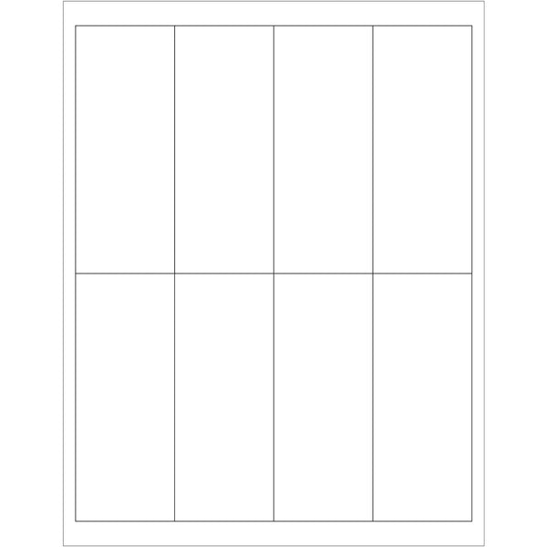 2 x 5" White Rectangle Laser Labels, Case Of 800 Case Of 800