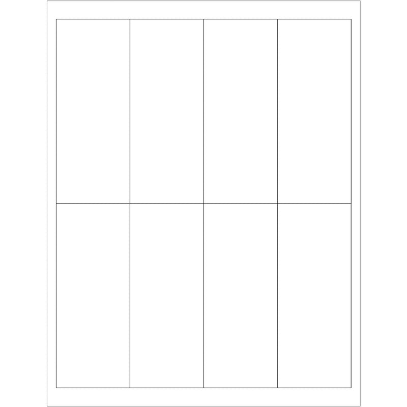 2 x 5" White Rectangle Laser Labels, Case Of 800 Case Of 800