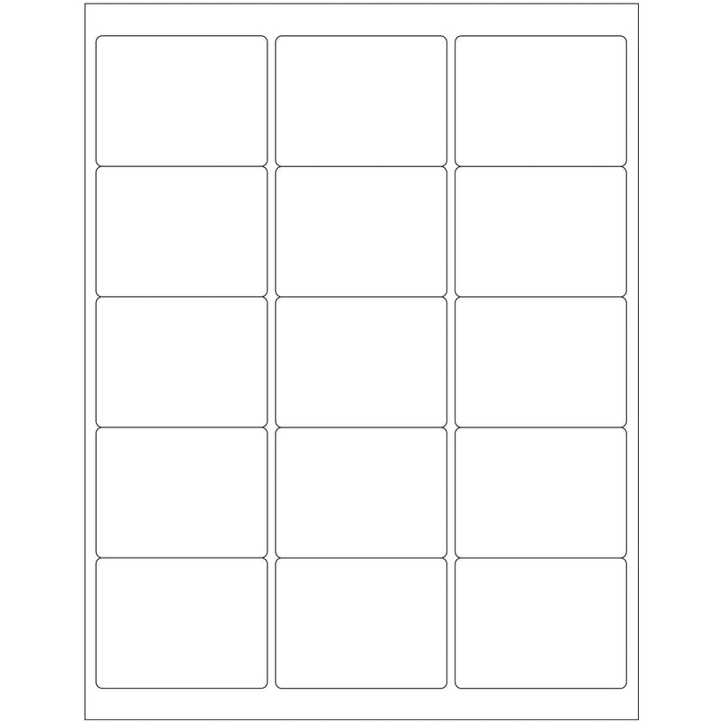 2 5/8 x 2" White Rectangle Laser Labels (LL164) Case Of 1500