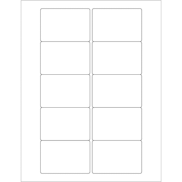 3 x 2" White Rectangle Laser Labels, Case Of 1000 Case Of 1000