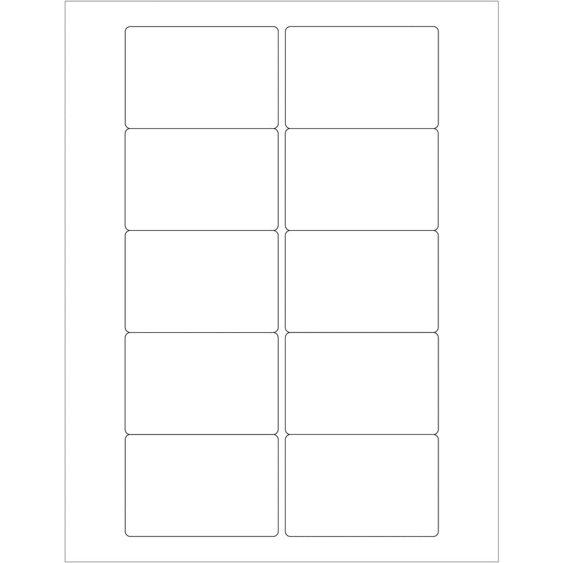 3 x 2" White Rectangle Laser Labels, Case Of 1000 Case Of 1000