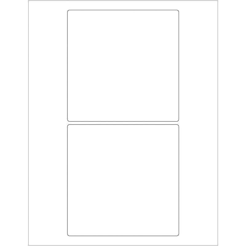 5 x 5" White Rectangle Laser Labels, Case Of 200 Case Of 200