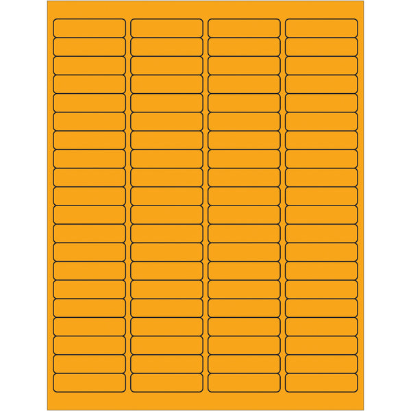 1 15/16 x 1/2" Fluorescent Orange Rectangle Laser Labels, Case Of 8000 Case Of 8000