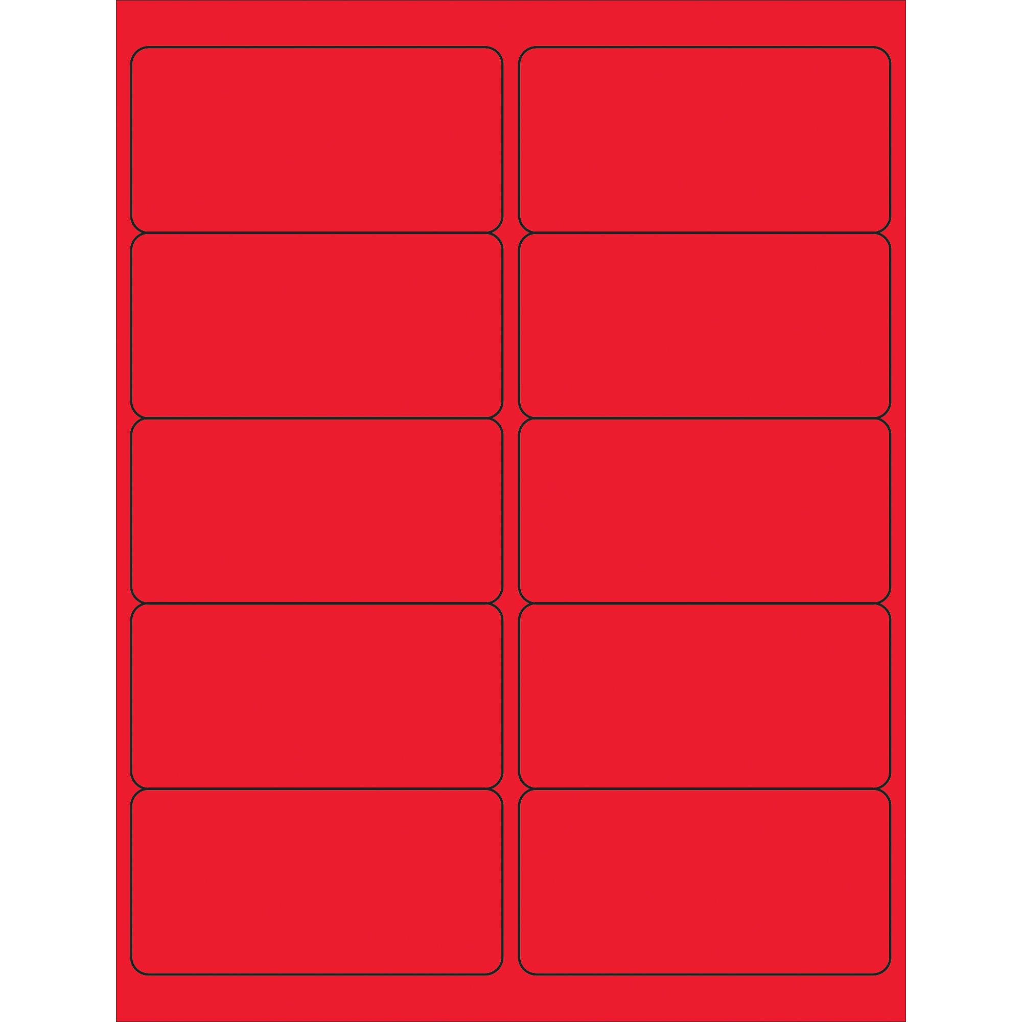 Red Copy Label 4 x 2