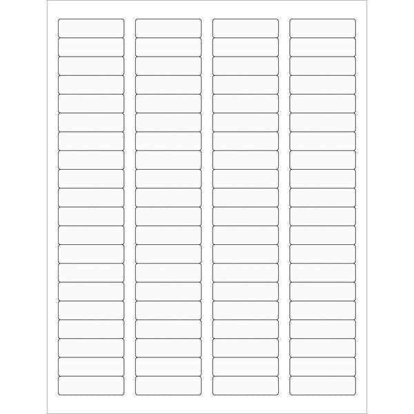 1 3/4 x 1/2" Clear Rectangle Laser Labels, Case Of 8000 Case Of 8000