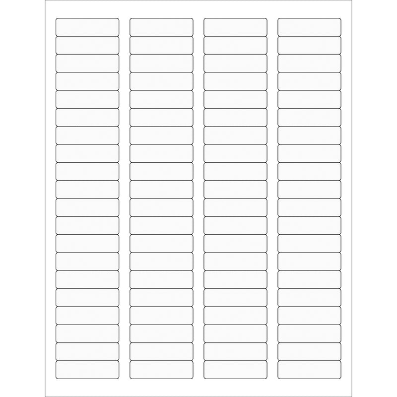 1 3/4 x 1/2" Clear Rectangle Laser Labels, Case Of 8000 Case Of 8000