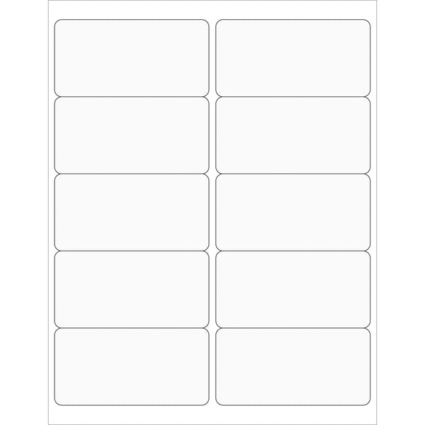 4 x 2" Clear Rectangle Laser Labels, Case Of 1000 Case Of 1000