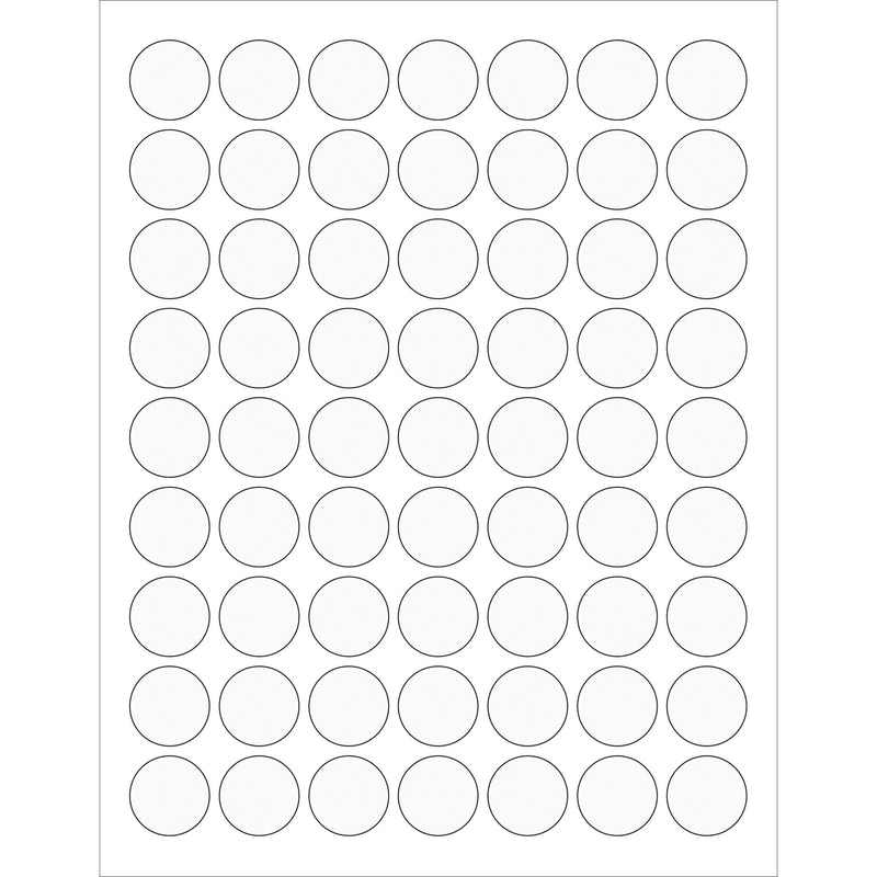 1" Clear Circle Laser Labels, Case Of 6300 Case Of 6300