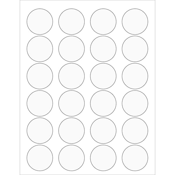 1 5/8" Clear Circle Laser Labels, Case Of 2400 Case Of 2400